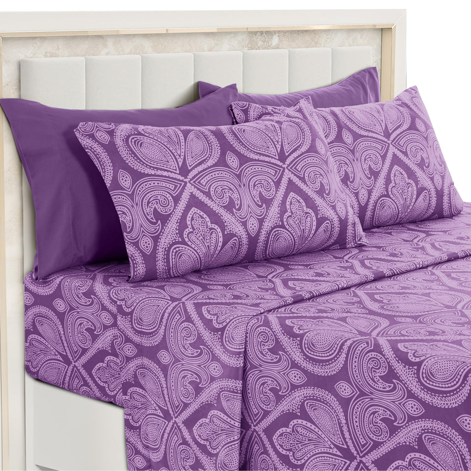 LDC Lux Decor ultra-soft microfiber sheets close-up showing silky texture for breathable comfort.
