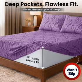 LDC Lux Decor wrinkle-resistant bedding for easy care and quick laundry.