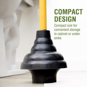LDR rubber cup seal close-up for efficient clog clearing.