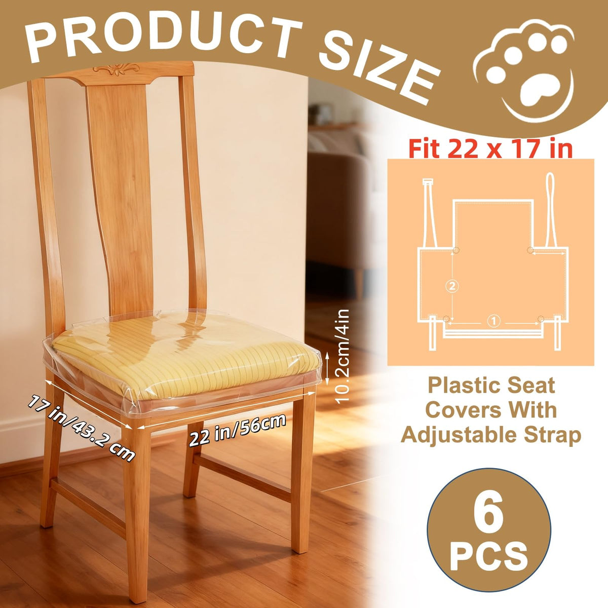 LDXDRU dining chair protector shields upholstery during meals.