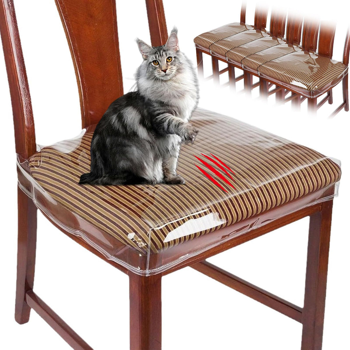 LDXDRU plastic seat cover 22x17 protects chairs from spills and stains.