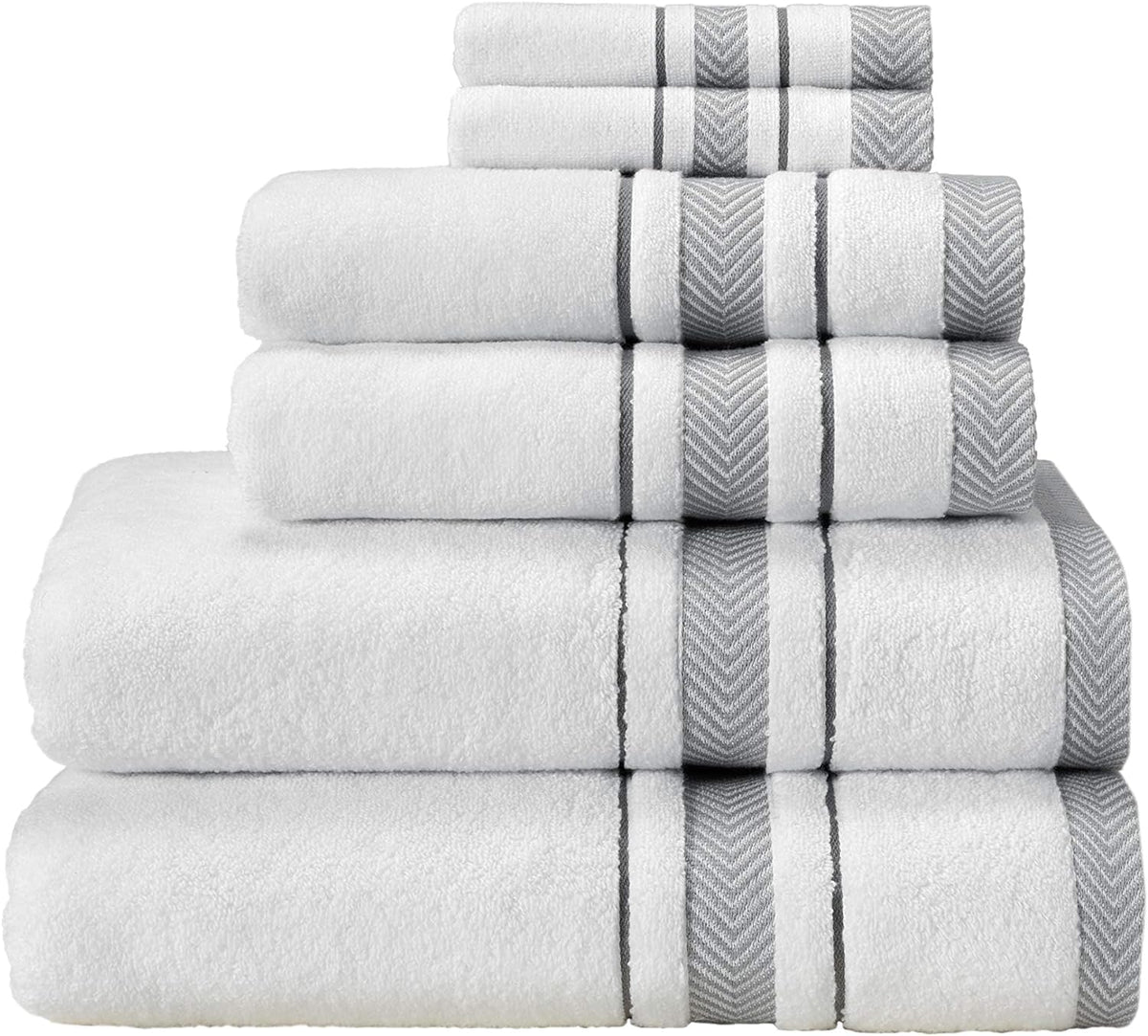 Le fil blanc bath towels on rack show hotel quality softness for home bathrooms