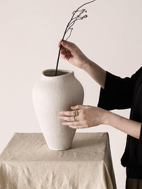 LE TAUCI GARDEN Lead-free ceramic vase, durable for indoor and outdoor use