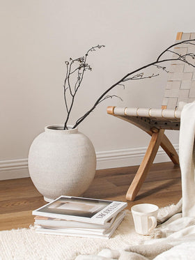 LE TAUCI GARDEN sandstone white glaze texture highlights natural craft