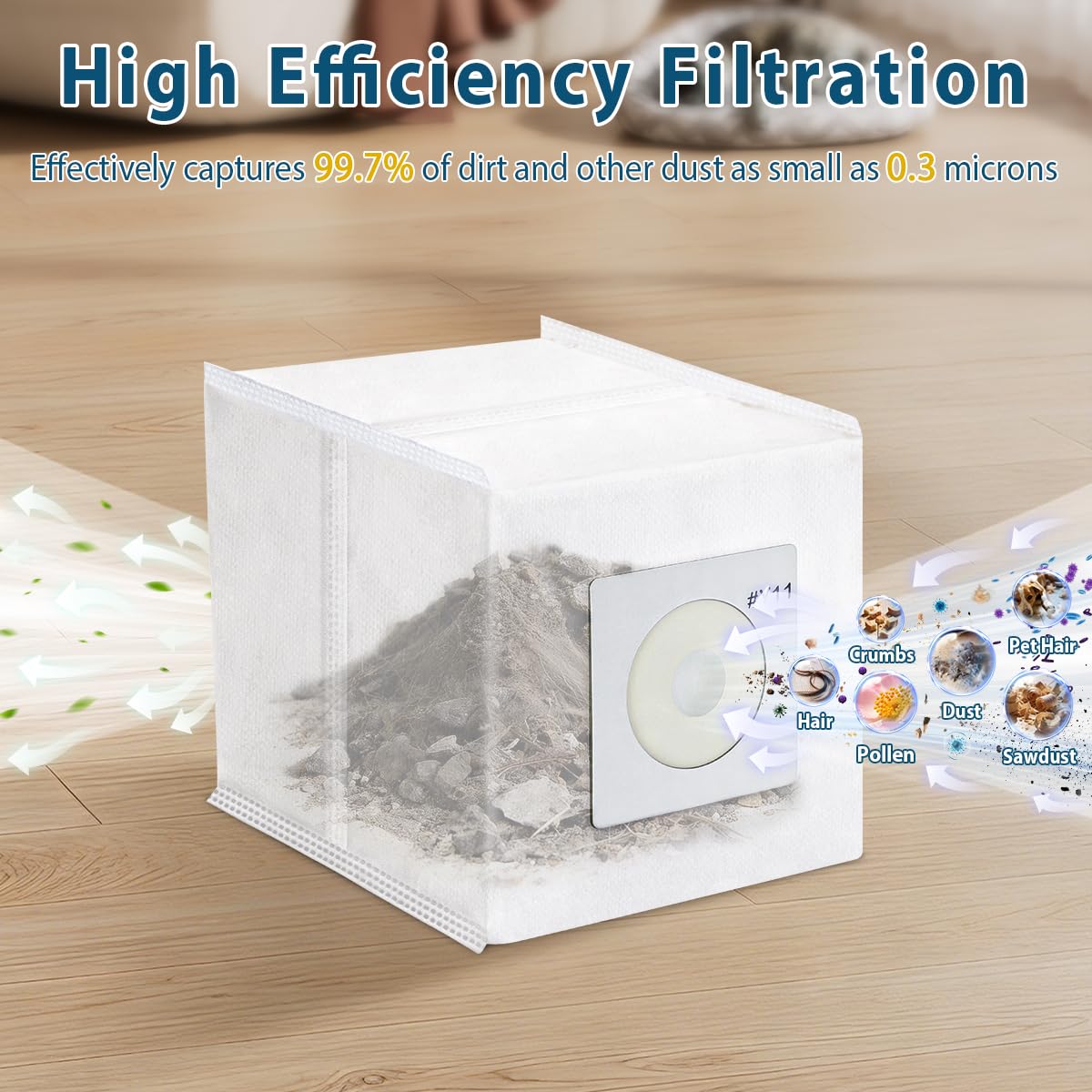 Leacheery Y11 DOMETIC CV1004 bags fit tightly for consistent suction and tear resistance.