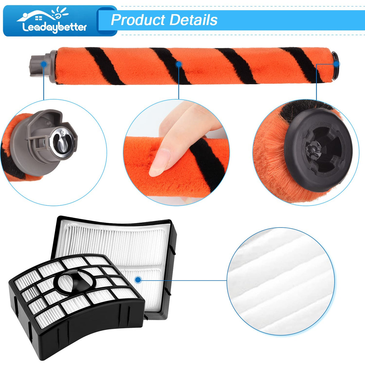 Leadaybetter Shark Apex filter pack with foam and felt filters for airflow
