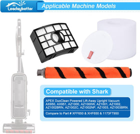 Leadaybetter Shark Apex filter pack side view showing complete replacement kit
