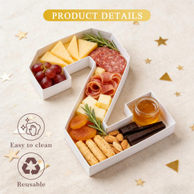 Leadinor table centerpiece tray 10.2 x 6.8 inches for appetizers and bites