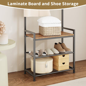 Leadpro hall tree assembled dimensions shown for compact spaces
