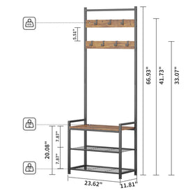 Leadpro hall tree seat bench for quick seating while changing shoes