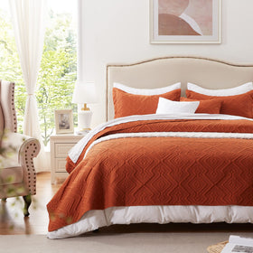 LEAONME quilt set king featuring a classic pattern for timeless styling