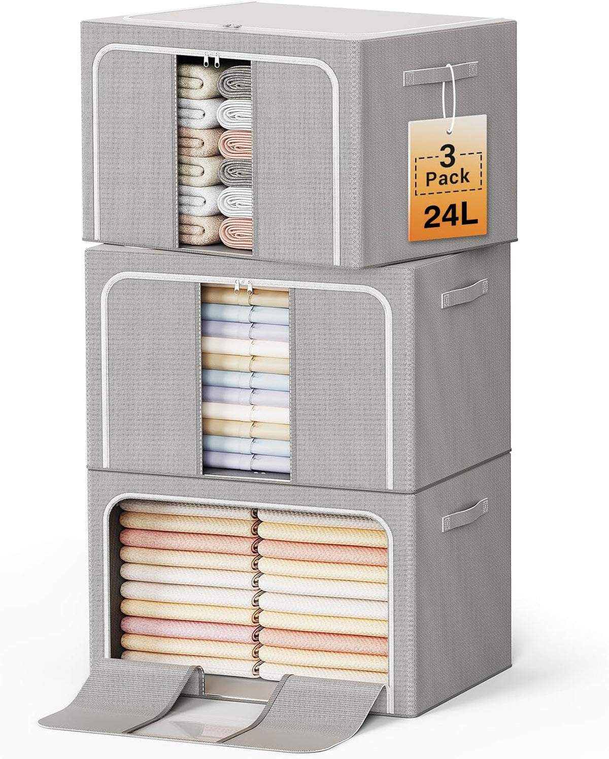 LeArex clothes storage bin assembly shows sturdy frame and stackable design.