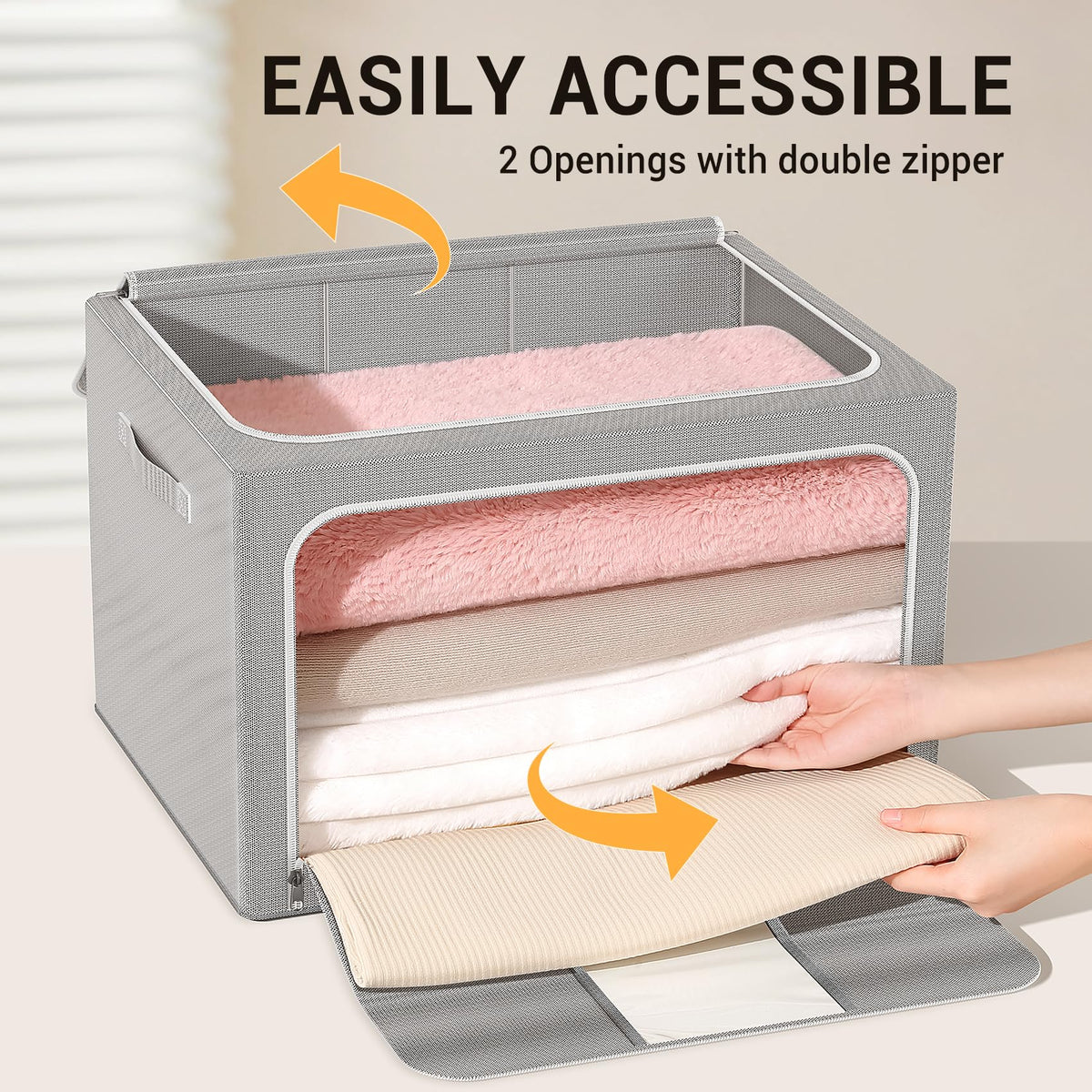 LeArex dual zipper and clear windows for quick access.
