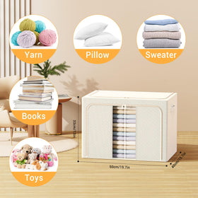 LeArex foldable storage bin; open-front view shows easy access.