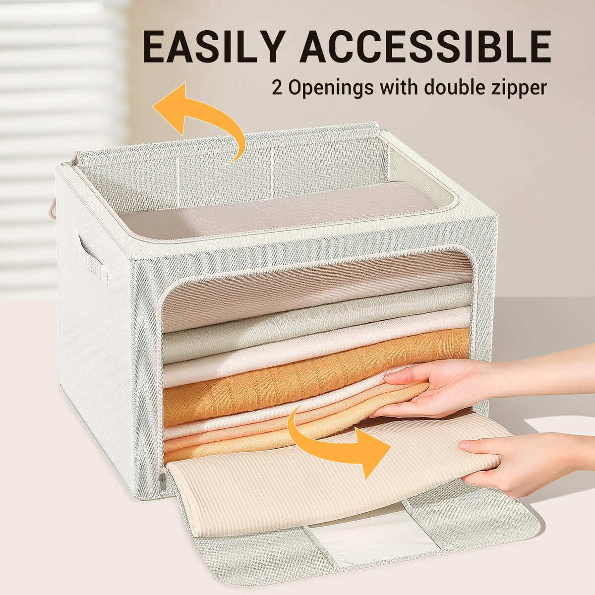 LeArex bin with reinforced carry handles; easier lifting and moving.