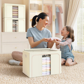 LeArex stackable organizers fit neatly in closets for seasonal storage.