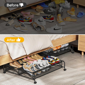 LeArex two-pack with wheels, space-saving solution for bedrooms.