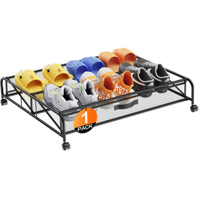 LeArex under bed shoe storage with wheels for easy access and space saving