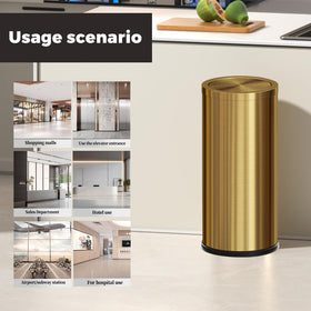LEASYLIFE gold trash can hands-free operation for clean waste disposal