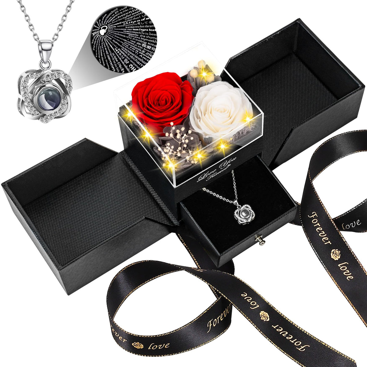Lebana 2-preserved-rose-necklace: timeless keepsake for daily wear.