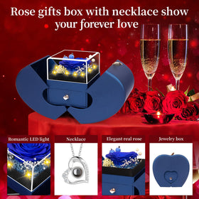 Lebana illuminated rose gift box enhances the ceremonial presentation.