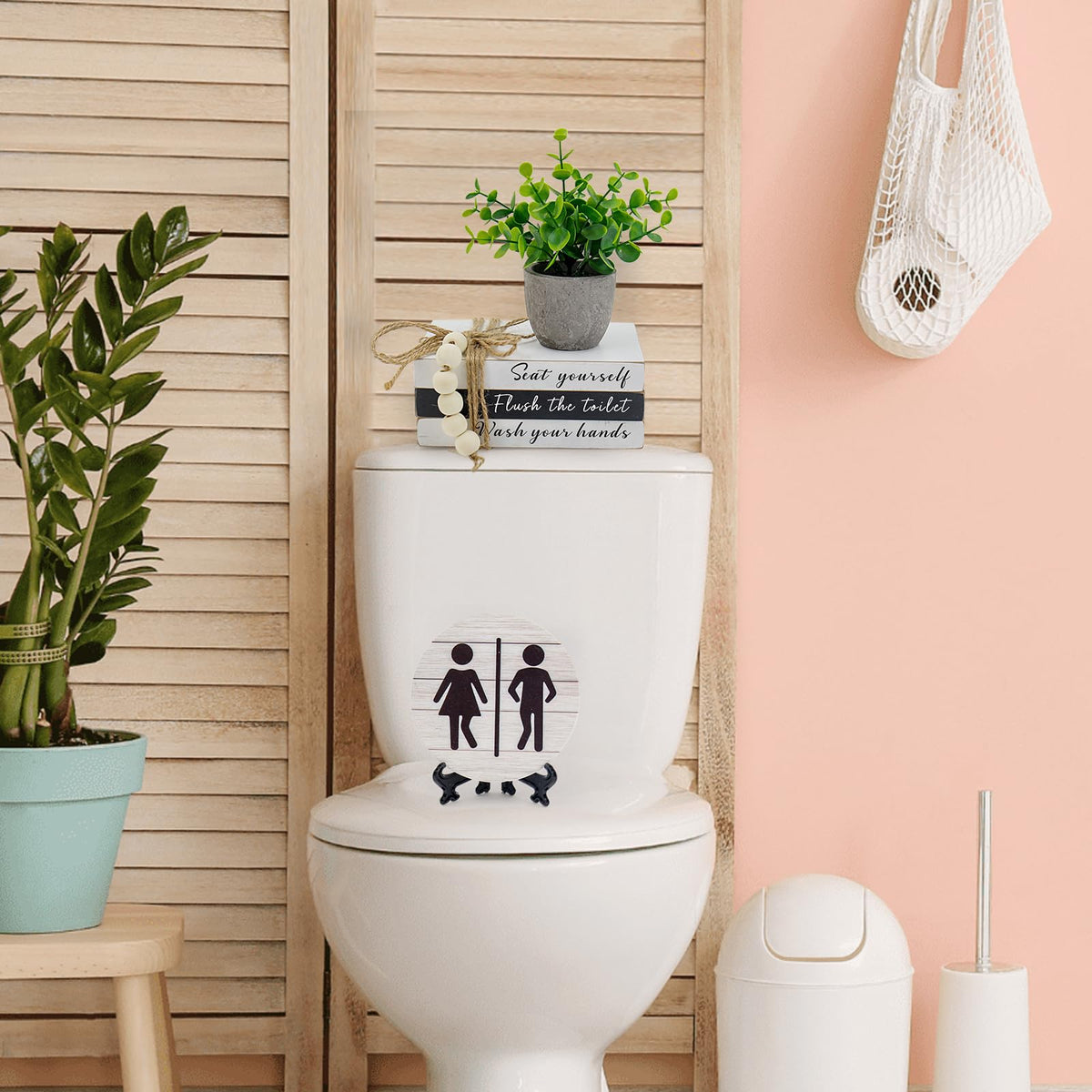 Lebsitey funny bathroom signs kit versatile decor for any bathroom style
