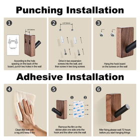 LECHYN walnut-base hook with durable mounting for long-lasting use.