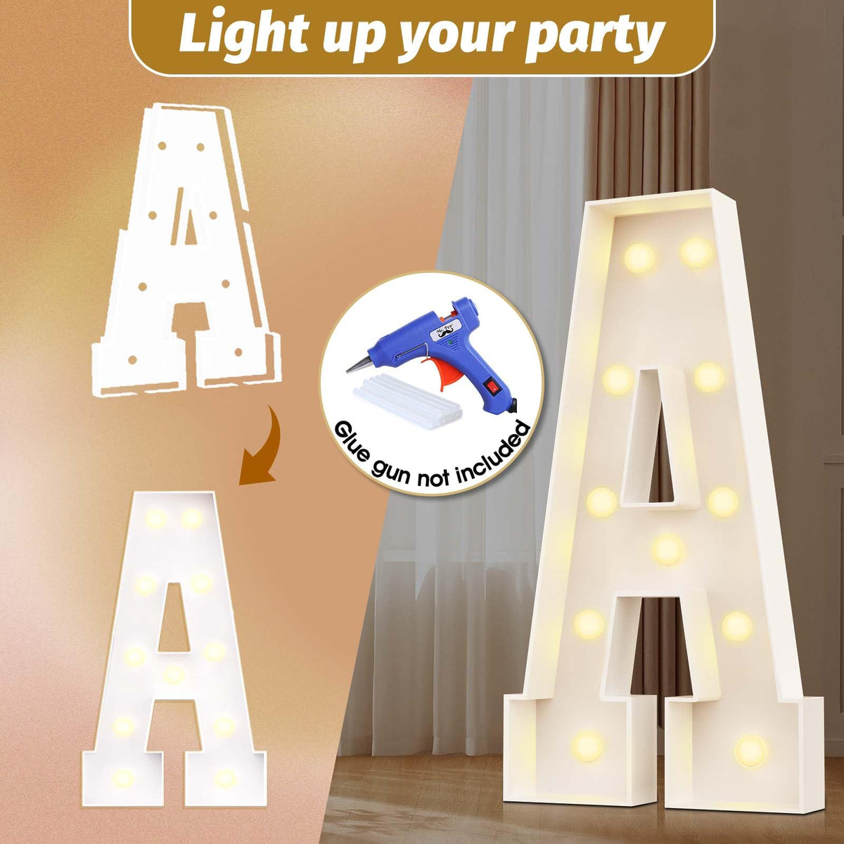 Ledido marquee backdrop enhances photos with customizable letters and timeless appeal