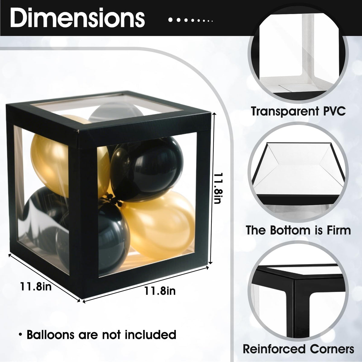 Ledido adhesive dots enable quick, clean assembly of balloon boxes.