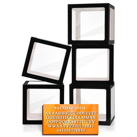 Ledido black transparent balloon box with 78 letters for customizable party signage.