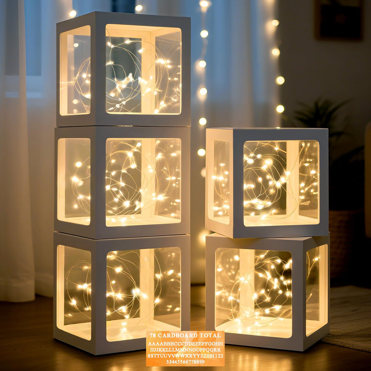 Ledido transparent balloon boxes 5-pack for chic party displays and reusable decor.