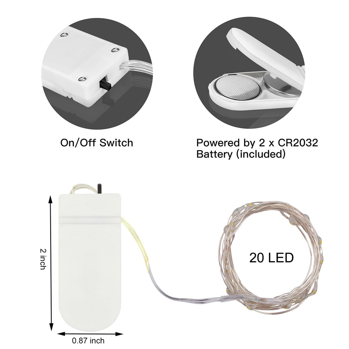 LEDIKON DIY projects using compact fairy lights for crafts and accents.