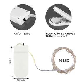 LEDIKON DIY projects using compact fairy lights for crafts and accents.