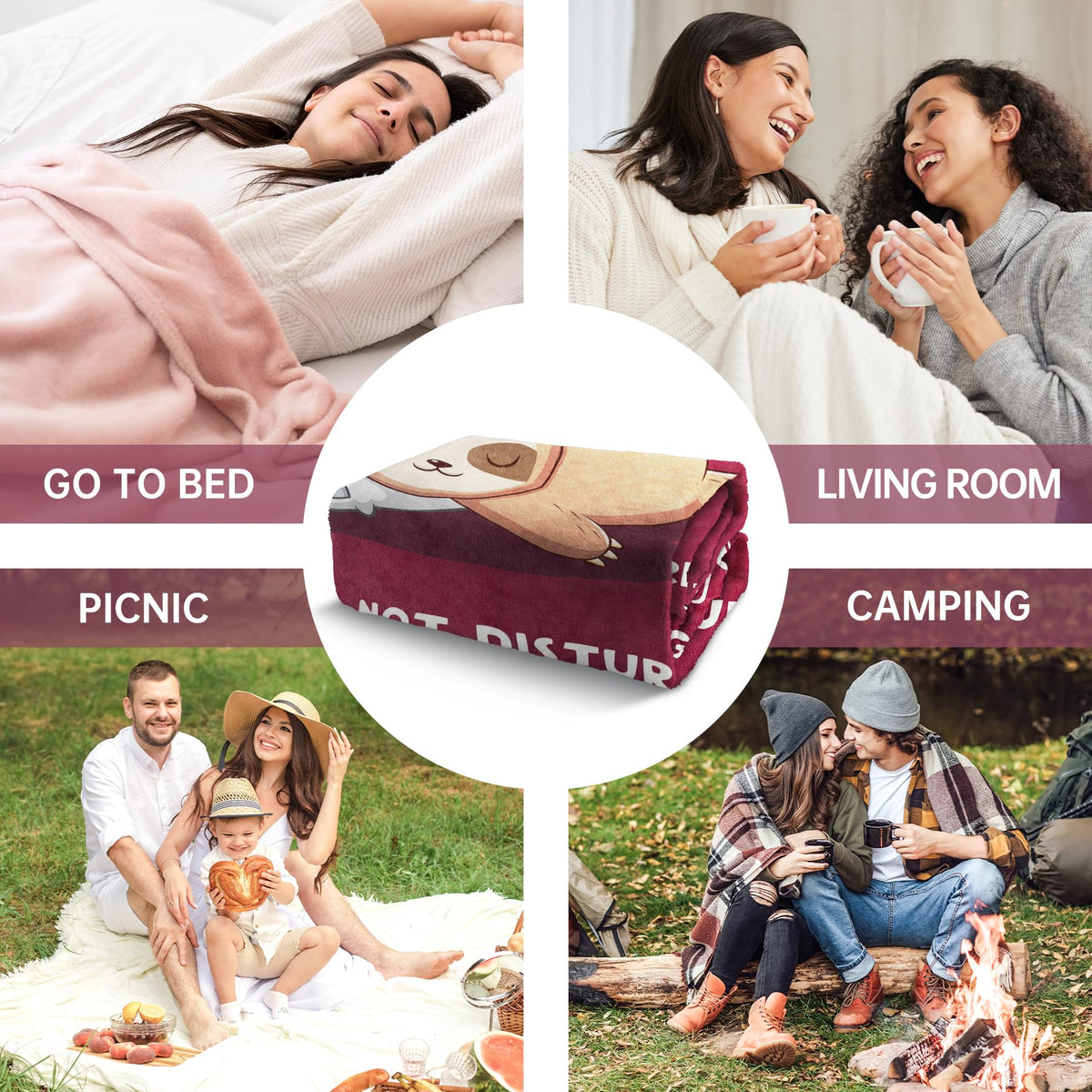 Leebbsin blanket 60x50 inches, large enough for shared warmth.