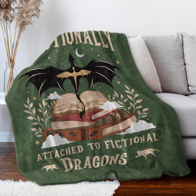 Leebbsin blanket featuring Emotionally Attached to Fictional Dragons for fans