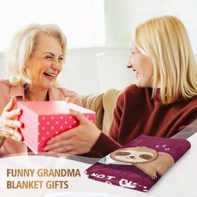 Leebbsin funny gifts Mothers Day blanket brightens grandma's day