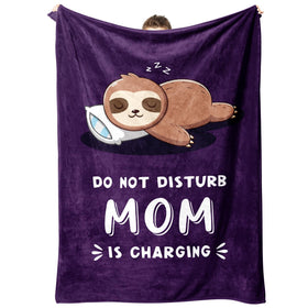 Leebbsin funny mom sloth blanket 60x80 for cozy gifting