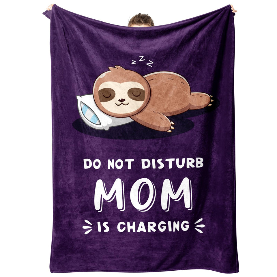 Leebbsin funny mom sloth blanket 60x80 for cozy gifting