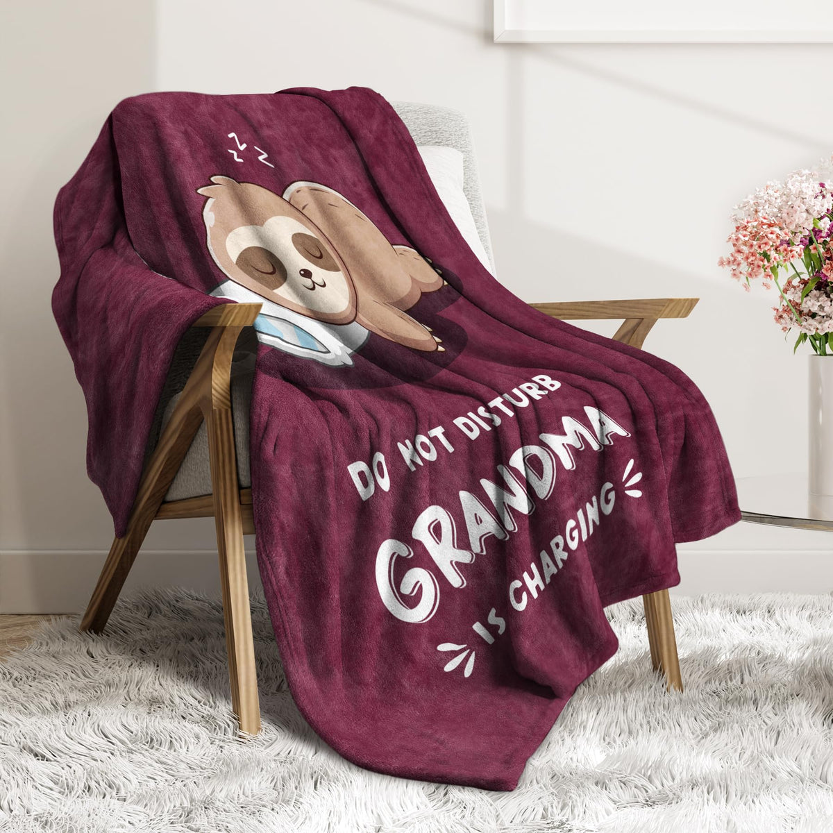 Leebbsin grandma birthday gift blanket keeps her warm and smiling
