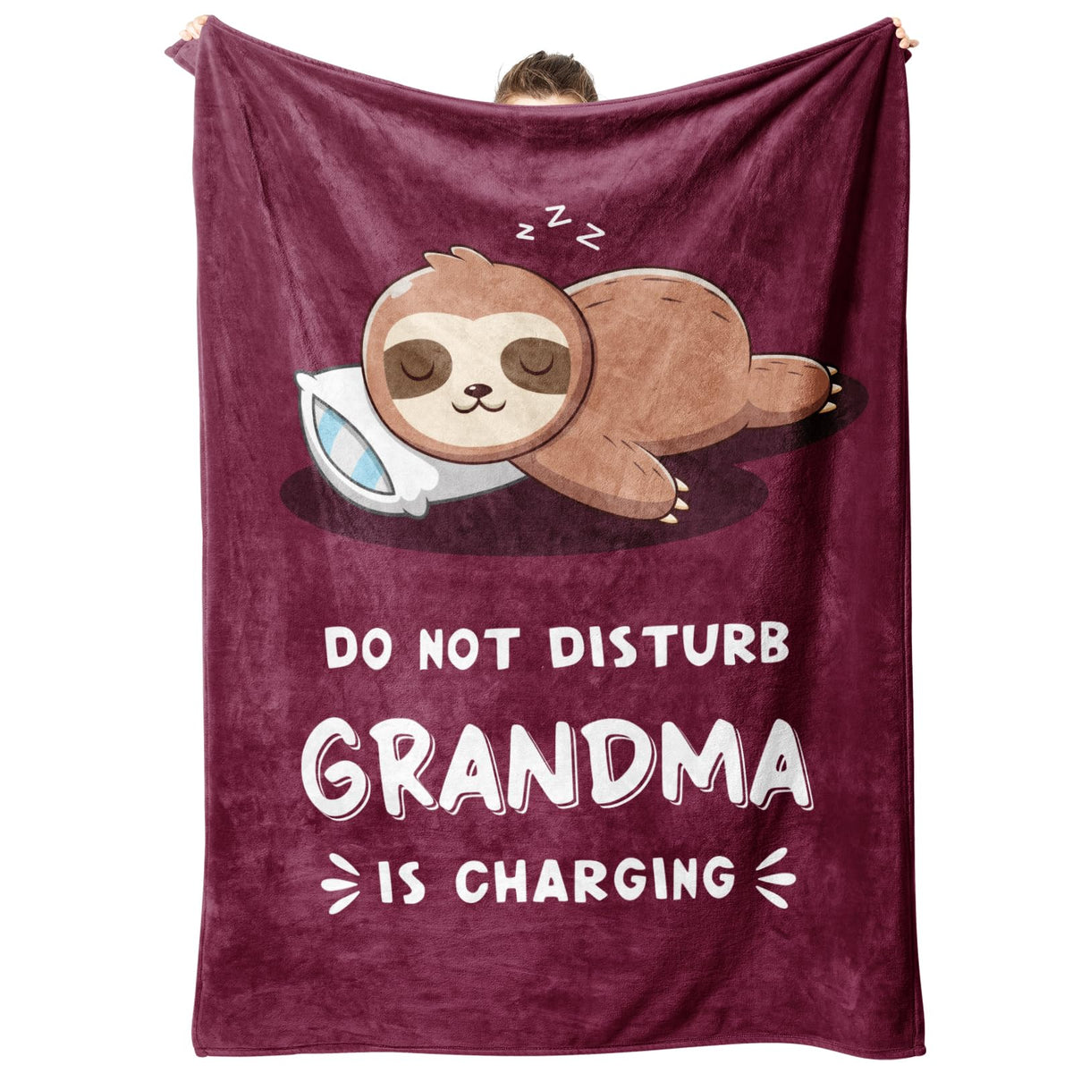 Leebbsin grandma charging sloth blanket for cozy evenings on the couch
