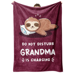 Leebbsin grandma charging sloth blanket for cozy evenings on the couch