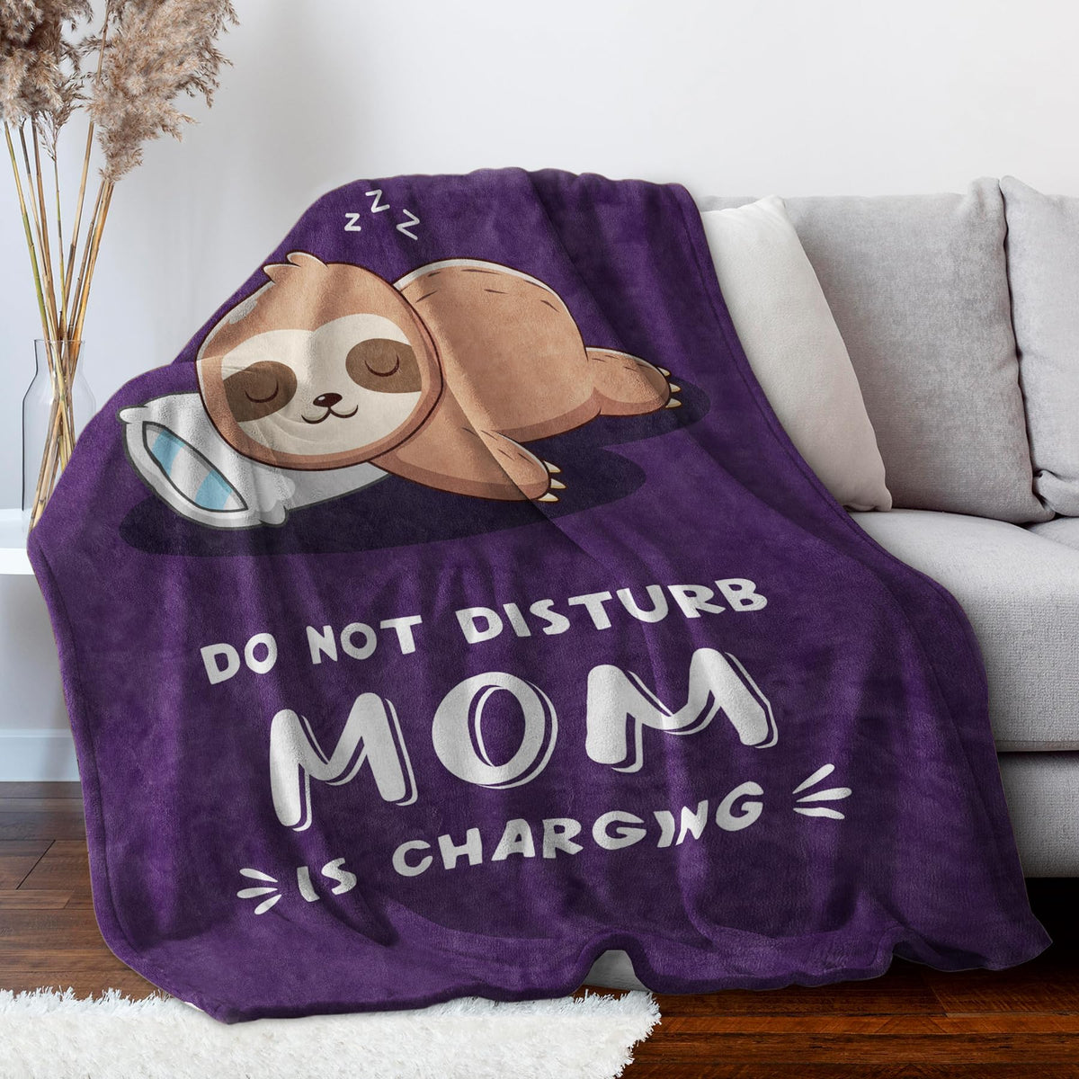 Leebbsin mom gift sloth blanket from Daguther Son expresses warmth