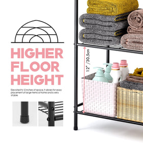 Leeda Made LEEDA 3-tier shelving unit metal construction for durability