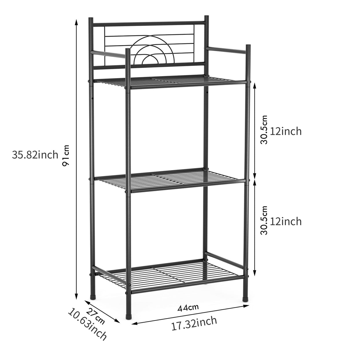 Leeda Made LEEDA 3-tier unit supports evenly distributed weight per shelf
