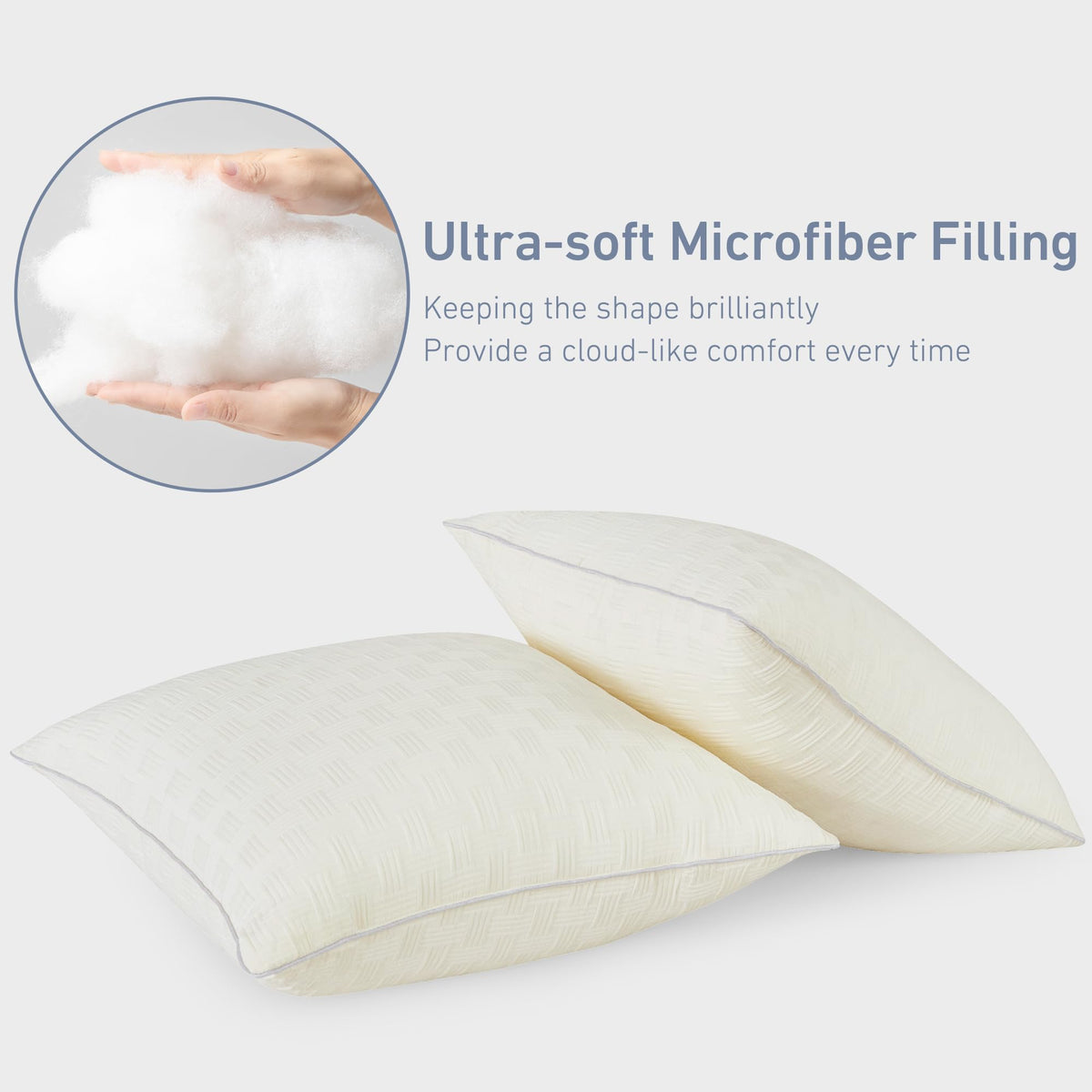 Leeden beige inserts blend with most decors and pillowcases.