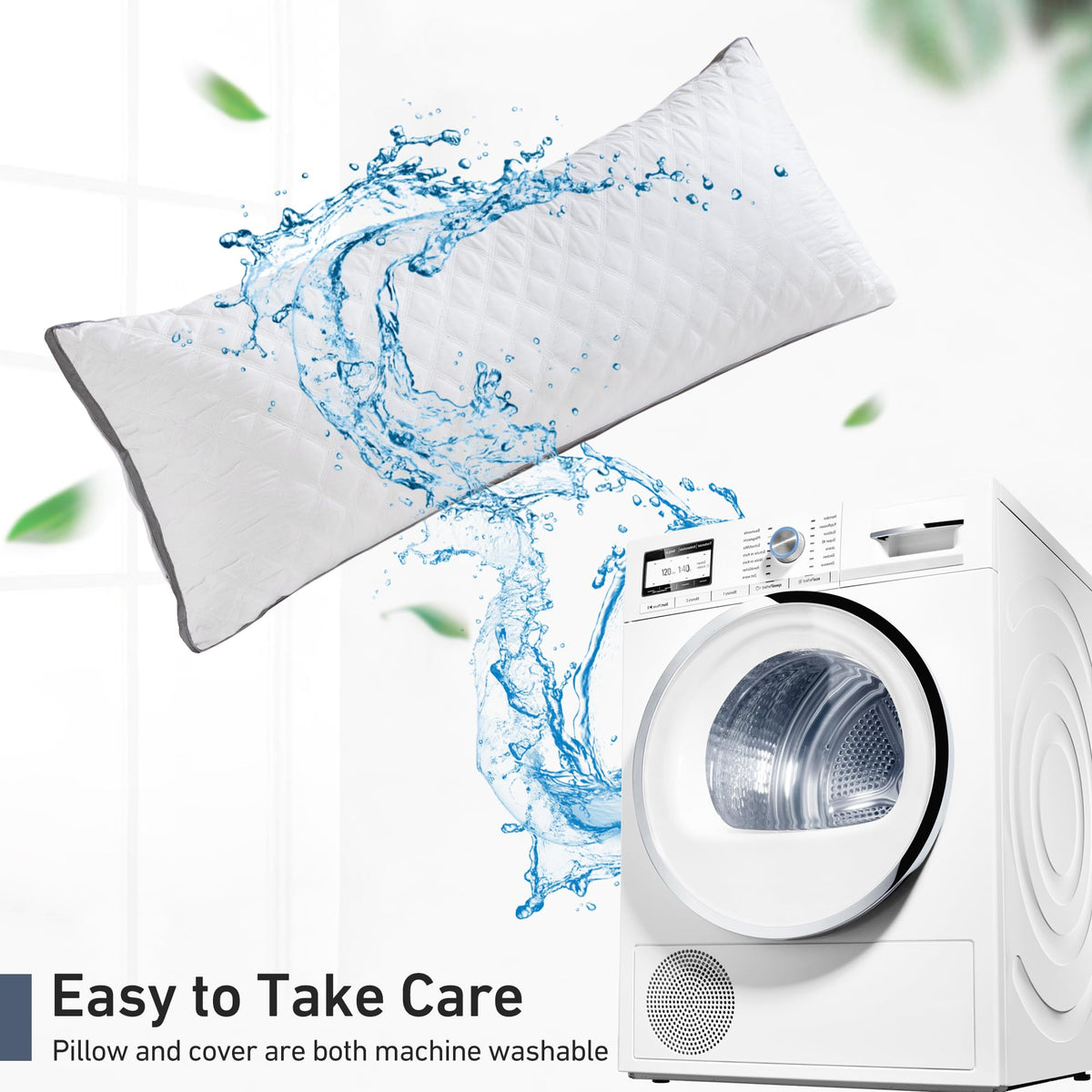 Leeden body pillow is machine washable and easy to refresh for daily use