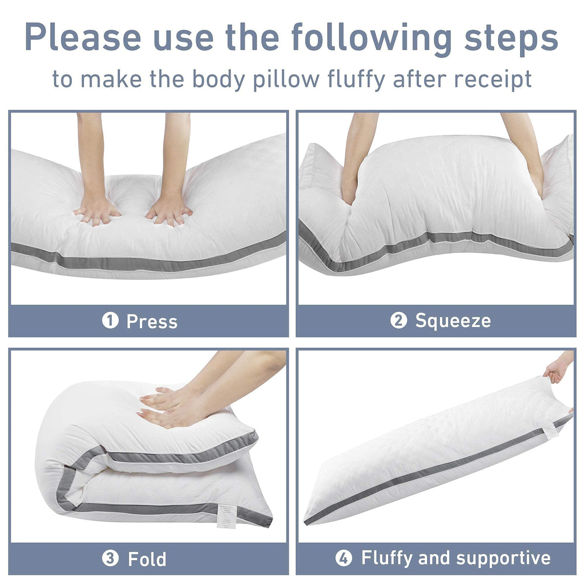 Leeden body pillow used for pregnancy, recovery, and multiple sleeping positions