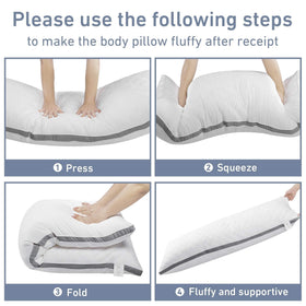 Leeden body pillow used for pregnancy, recovery, and multiple sleeping positions