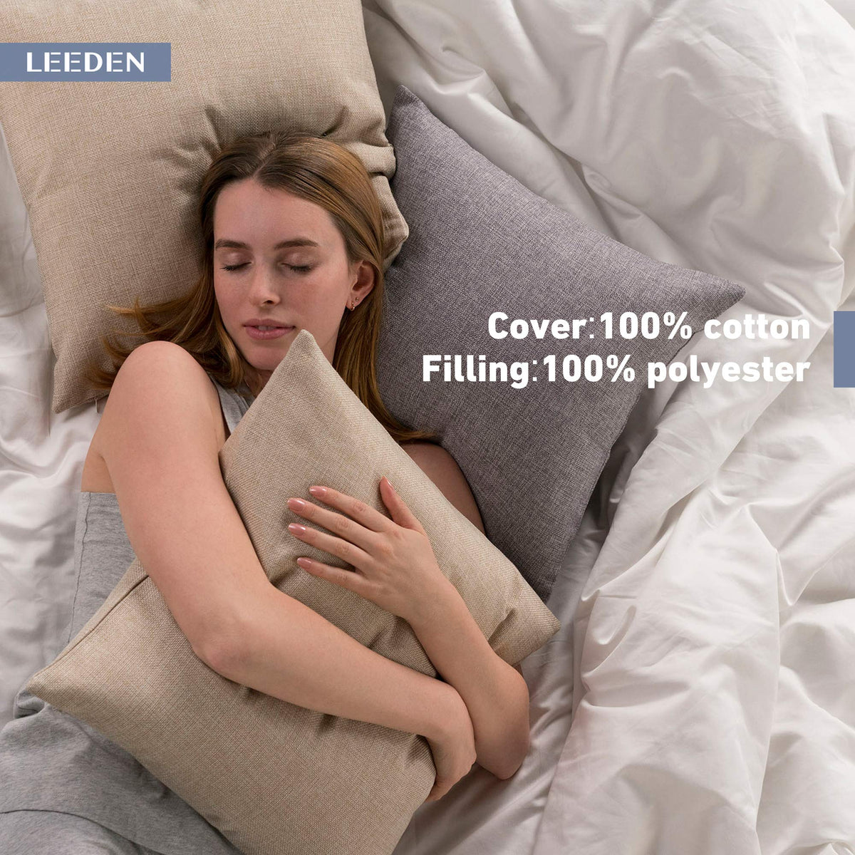 Leeden easy-care pillow insert suitable for machine washing on gentle cycle