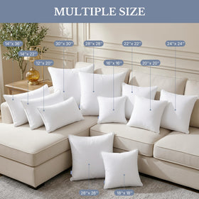 Leeden pillow inserts vacuum-packaged for compact shipping